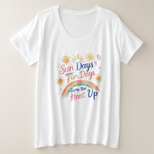 Rainbow-Radiance – Damen-Übergrößen-T-Shirt Große Größe T-Shirt
