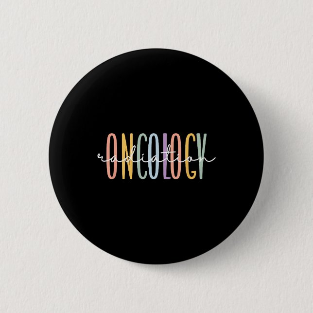 Rainbow Radiation Oncology Nurse Radiologic Techno Button (Vorderseite)