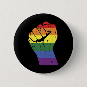 Rainbow Rainbow-Hand-Gay-Bbt-Stolperstütze Button