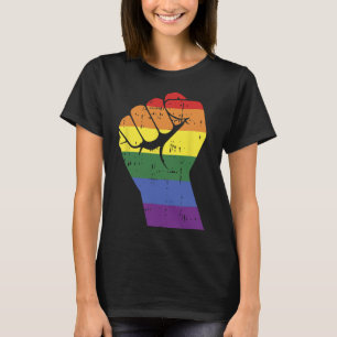Rainbow Rainbow-Hand-Gay-Bbt-Stolperstütze T-Shirt