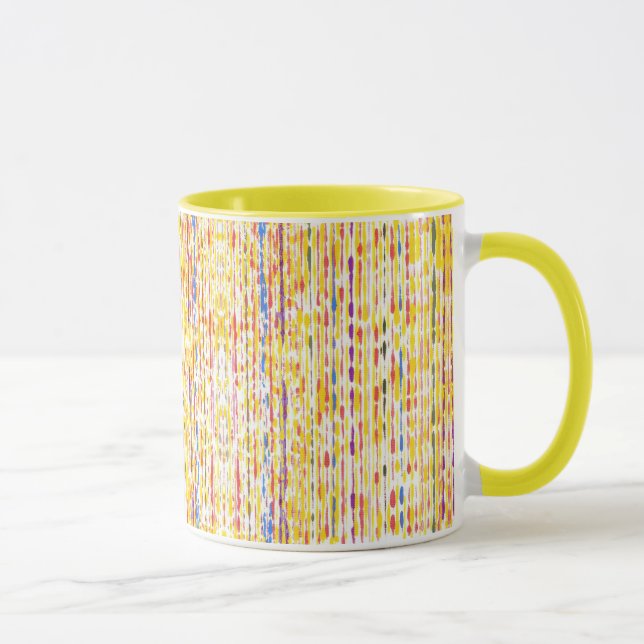 Rainbow Raindrops Stripes Tasse (Rechts)