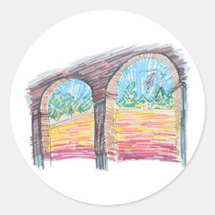 Rainbow Ranch Runder Aufkleber