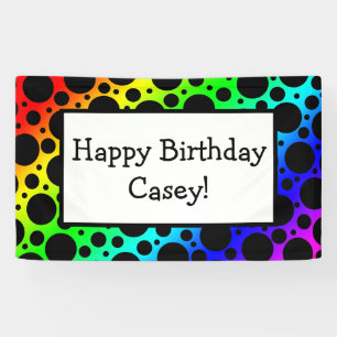 Rainbow Random Polka Dots (individuell einstellbar Banner