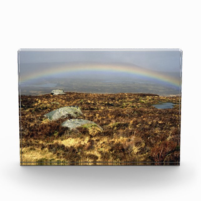 Rainbow Rannoch Moor Postcard Poster Fotoblock (Vorderseite)