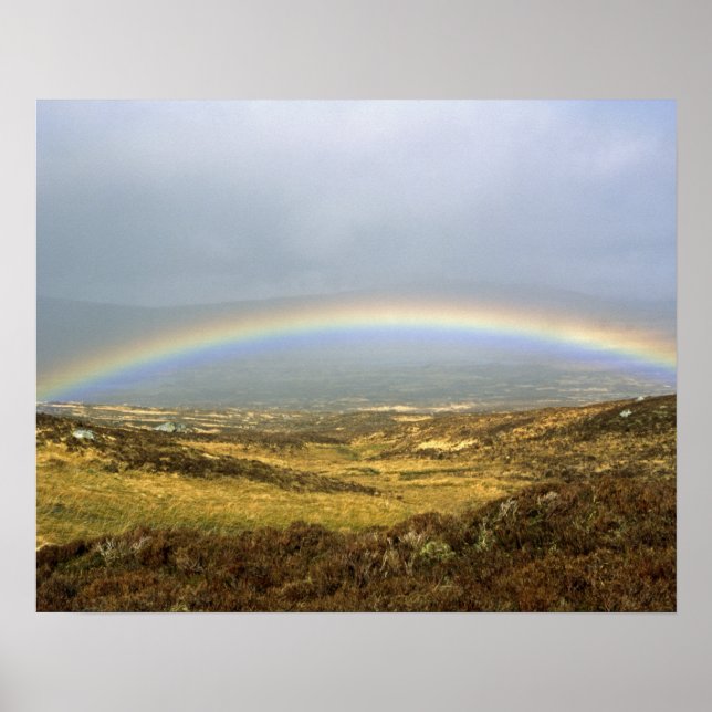Rainbow Rannoch Moor Scotland Postcard Poster (Vorne)