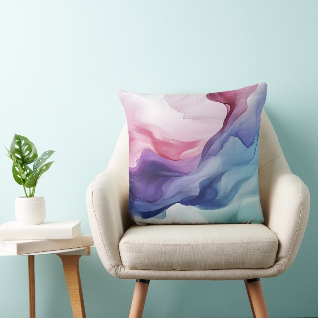 Rainbow-Rauch-Swirbelmuster Kissen (Stuhl )