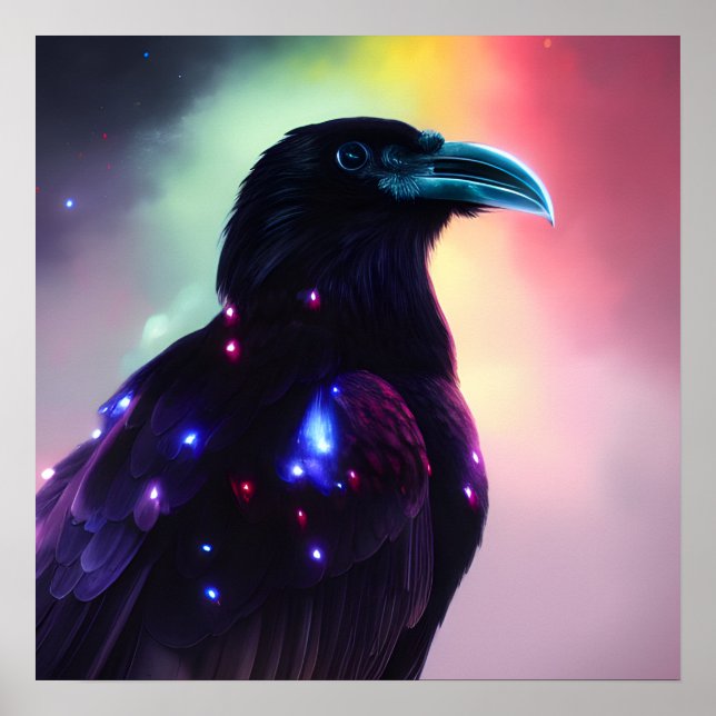 Rainbow Raven Poster (Vorne)