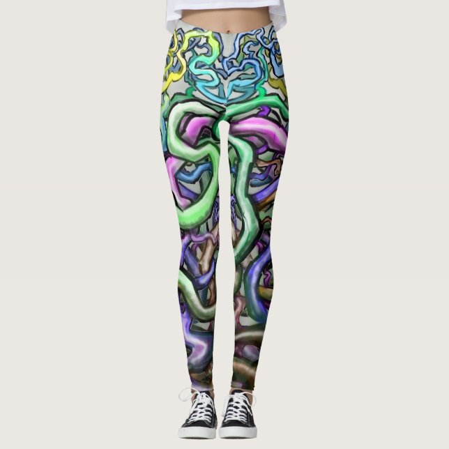 Rainbow-Reben Leggings (Vorderseite)