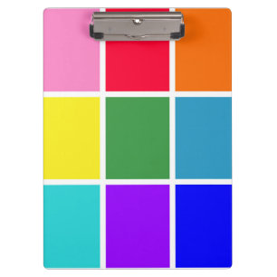 Rainbow-Rechtecke Clipboard Klemmbrett