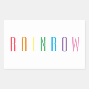 RAINBOW Rectangle Stickers