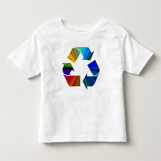 Rainbow Recycelnd Signature Symbol farbig Kleinkind T-shirt (Vorderseite)