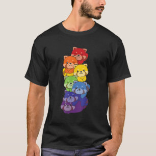 Rainbow Red Pandas Animals Colorful Red Panda T-Shirt