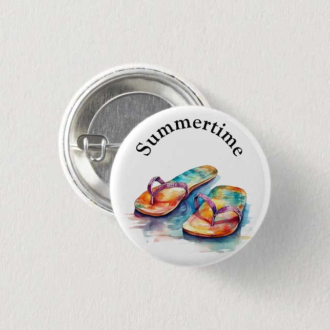 Rainbow Reef Flip Flops Button (Vorne & Hinten)