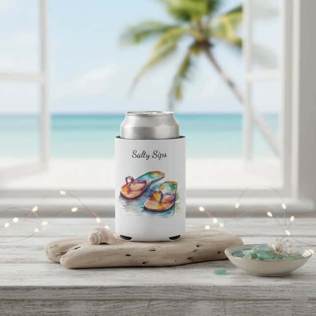 Rainbow Reef Flip Flops, individuell Dosenkühler (Von Creator hochgeladen)