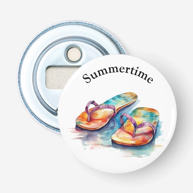 Rainbow Reef Flip Flops, individuell Flaschenöffner (Vorderseite)