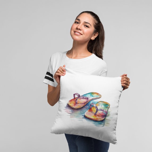 Rainbow Reef Flip Flops Kissen (Von Creator hochgeladen)