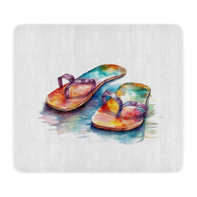 Rainbow Reef Flip Flops Schneidebrett (Vorderseite)