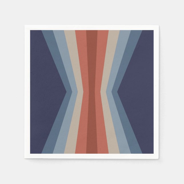 Rainbow-Reflektion im Retrostil Serviette (Vorderseite)