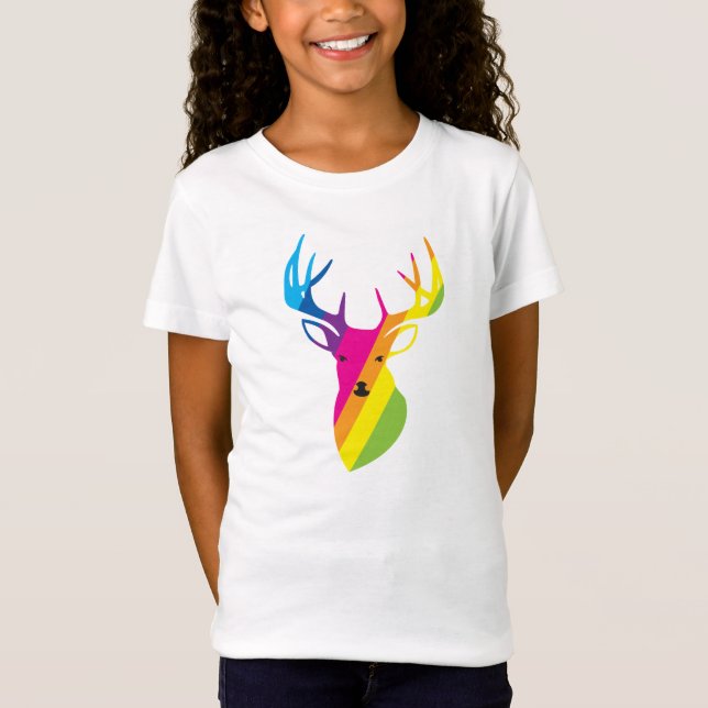 Rainbow Reindeer T-Shirt (Vorderseite)