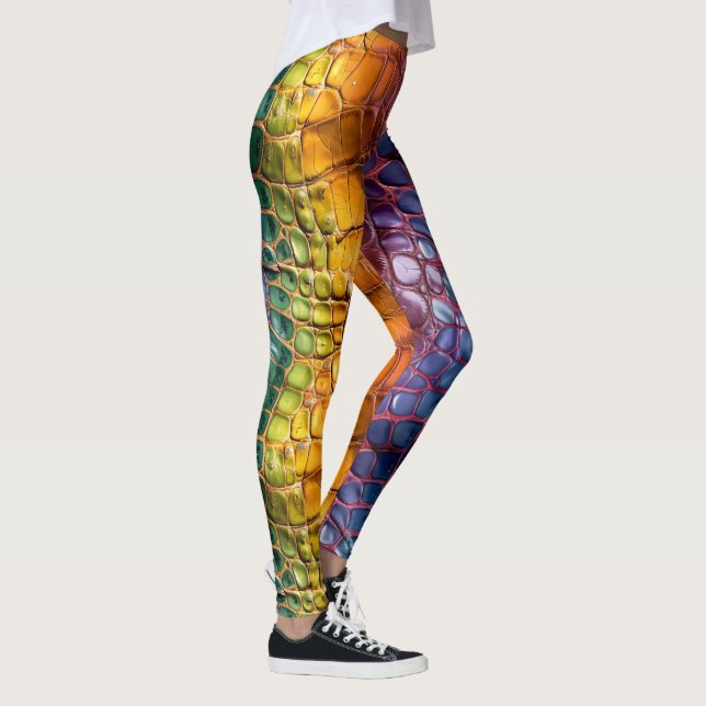 Rainbow Reptile Leather Leggings (Rechts)