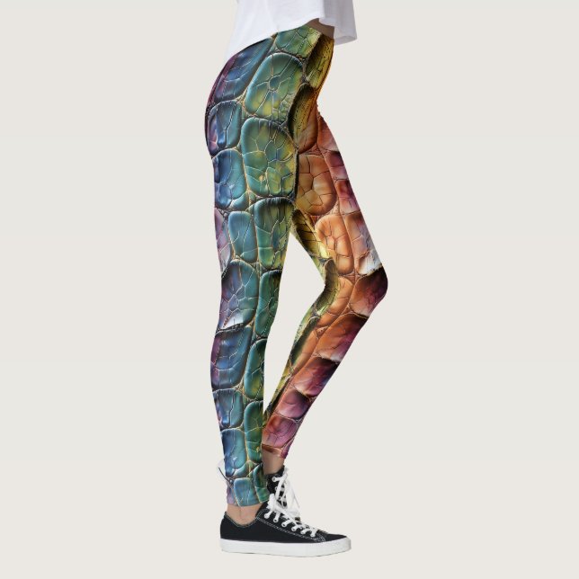 Rainbow Reptile Leather Leggings (Rechts)