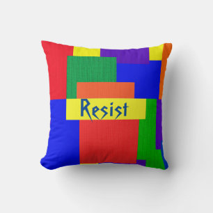 Rainbow Resist Patchwork Quilt Design Kissen