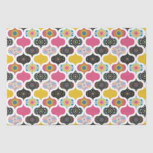 Rainbow Retro Dot Mandala Patchwork Ogee Craft Seidenpapier