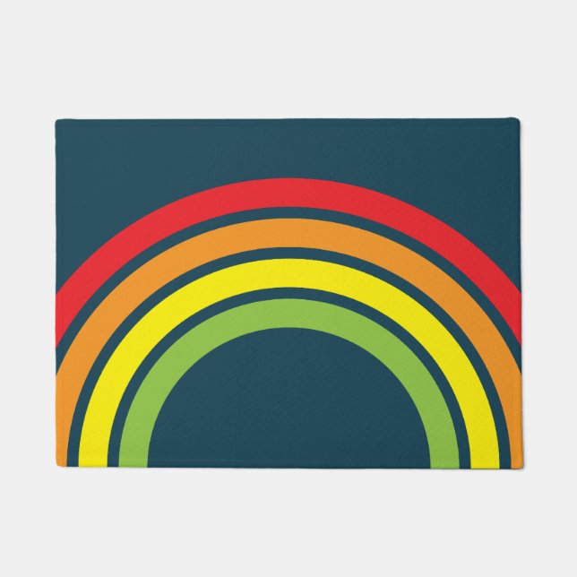 Rainbow Retro Floormat Fußmatte (Vorderseite)