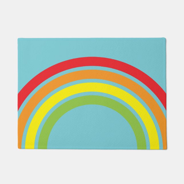 Rainbow Retro Floormat Fußmatte (Vorderseite)