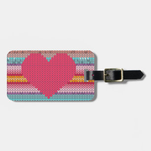 Rainbow-Retro-Herz Imitate Wolllein Strick Valenti Gepäckanhänger