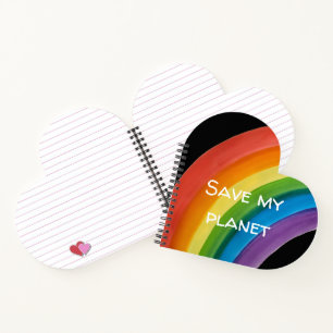 RAINBOW Rette meinen Planeten (anpassbar) Notizbuch