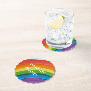 RAINBOW Rette meinen Planeten (anpassbar) Untersetzer