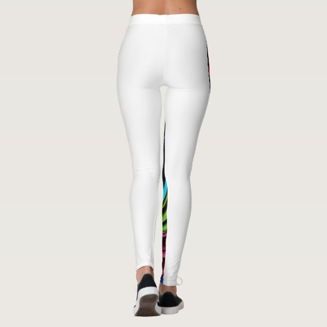 "Rainbow Rhythms: Multicolored Mirage Leggings" Leggings (Rückseite)