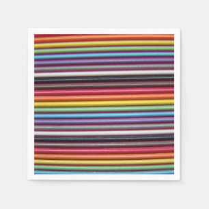 Rainbow Ribbon Cable Napkins Serviette