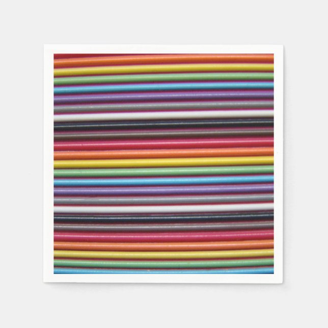 Rainbow Ribbon Cable Napkins Serviette (Vorderseite)
