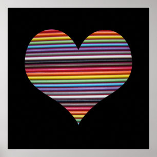 Rainbow Ribbon Cable Wall Poster