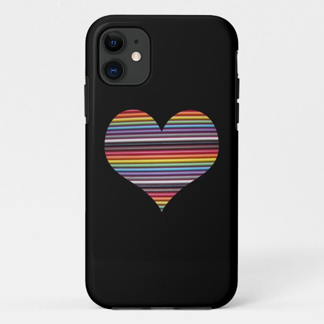 Rainbow Ribbon Kabelherz iPhone 5/5S Fall Case-Mate iPhone Hülle (Rückseite)