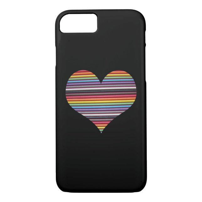 Rainbow Ribbon Kabelherz iPhone 7 Fall Case-Mate iPhone Hülle (Rückseite)