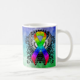 Rainbow Ribbon mit Flügeln Tasse