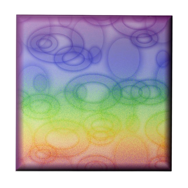 Rainbow Rings Fliese (Vorderseite)