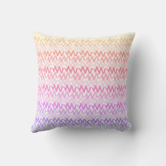 Rainbow Ripple Pattern Pastel Modern Kissen