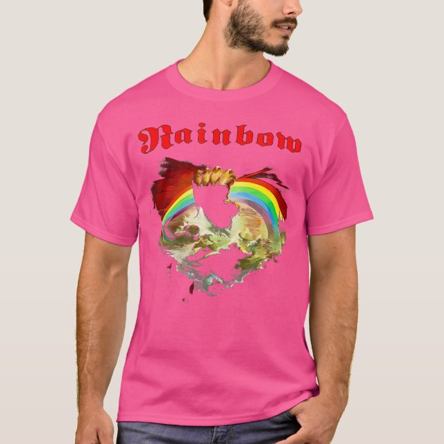 Rainbow Rising Ritchie Blackmore Rock T-Shirt (Vorderseite)