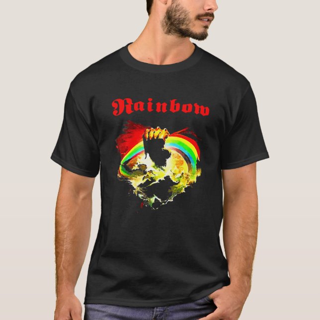 Rainbow Rising Ritchie Blackmore Rock T-Shirt (Vorderseite)