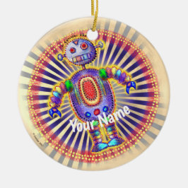 Rainbow Robot-Ornament Keramik Ornament