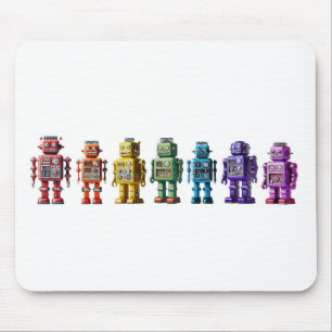 Rainbow Roboter Mousepad