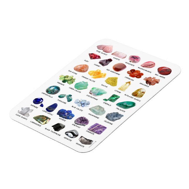 Rainbow Rock Crystal Collection Gemstone Magnet (Linke Seite)