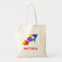 Rainbow Rocket Ship Weltraum Personalisierte Kinde