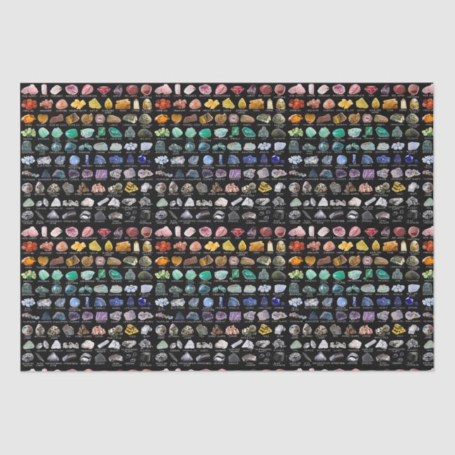Rainbow Rocks Crystal Collection Chart Seidenpapier (Vorderseite)