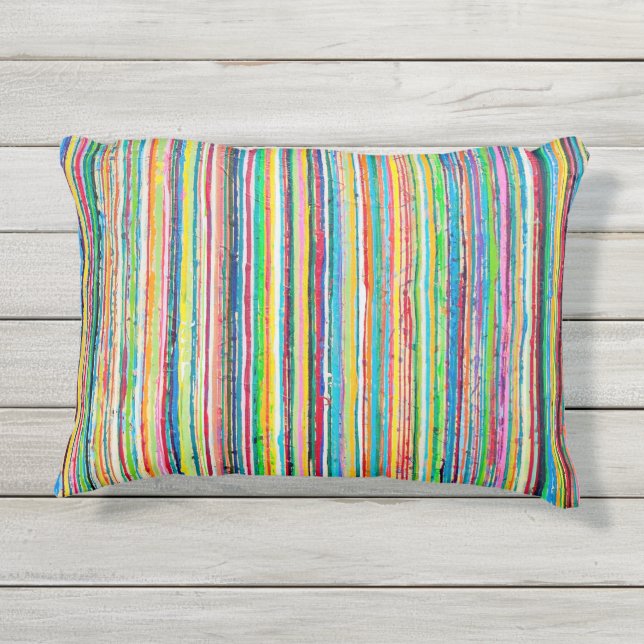 Rainbow Roll Outdoor Throw Kissen Für Draußen (Rückseite)