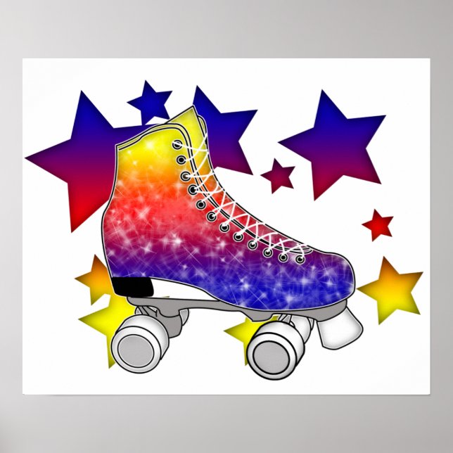 Rainbow Rollerskates Poster (Vorne)